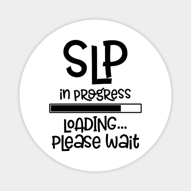 Speech Pathologist In Progress Retro Funny SLP Magnet by Visual Vibes